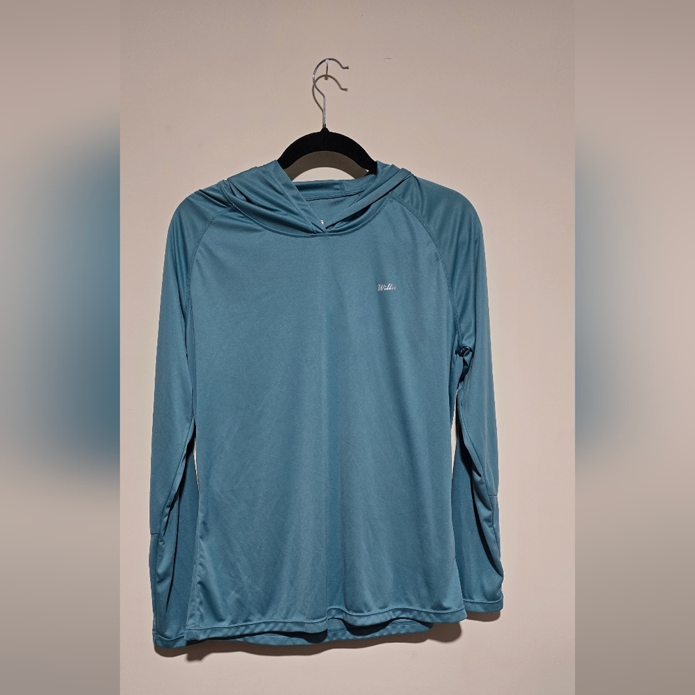 Wilt Teal Long Sleeve Top Hooded Small